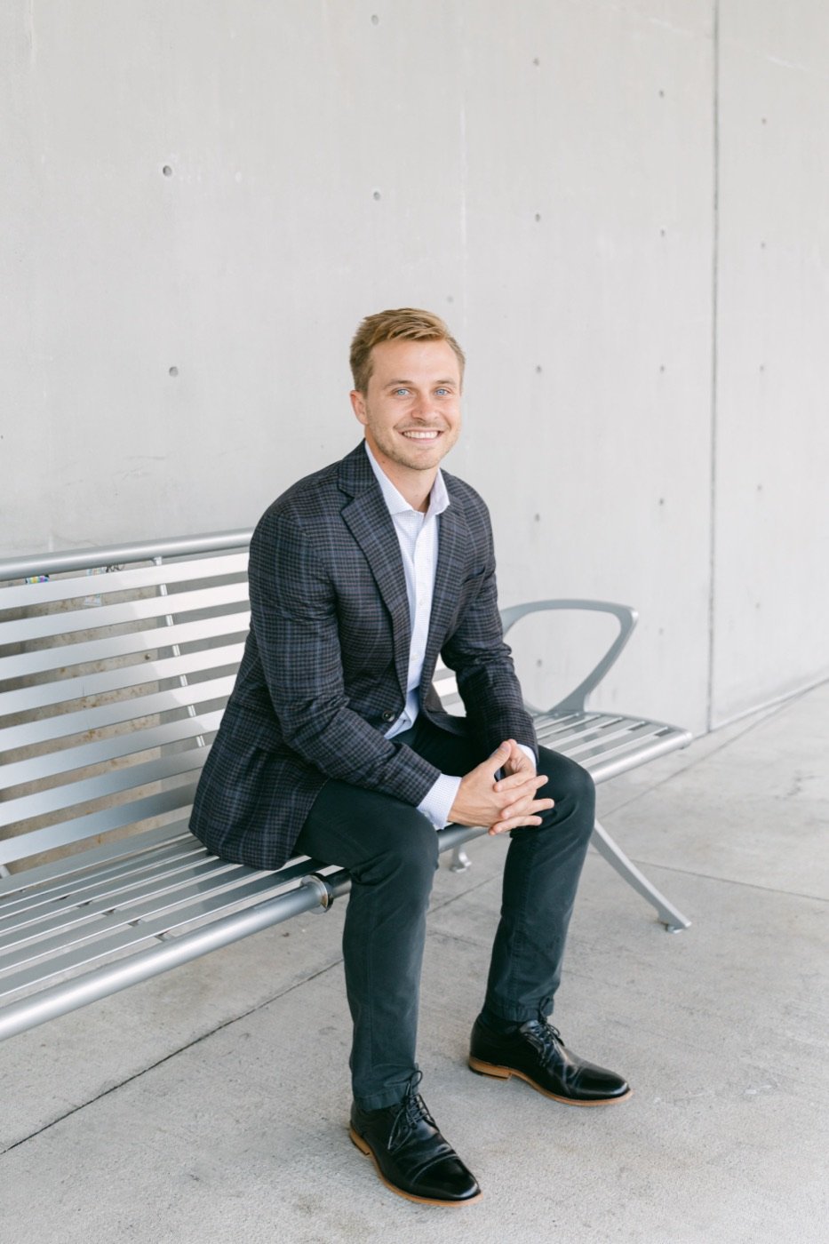 Rick Hayley seated on a bench